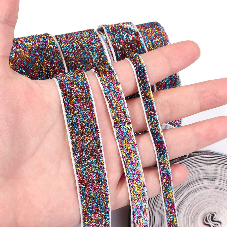 Buntes Glitzer-Samtband für Hochzeit, Party und Dekoration in verschiedenen Breiten und Längen - Bild 6