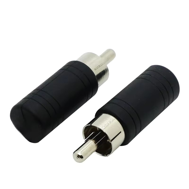 BSN Audio-Adapter Cinch-Stecker auf 3,5 mm 3-polige Stereo-Buchse, Schwarz - Bild 4