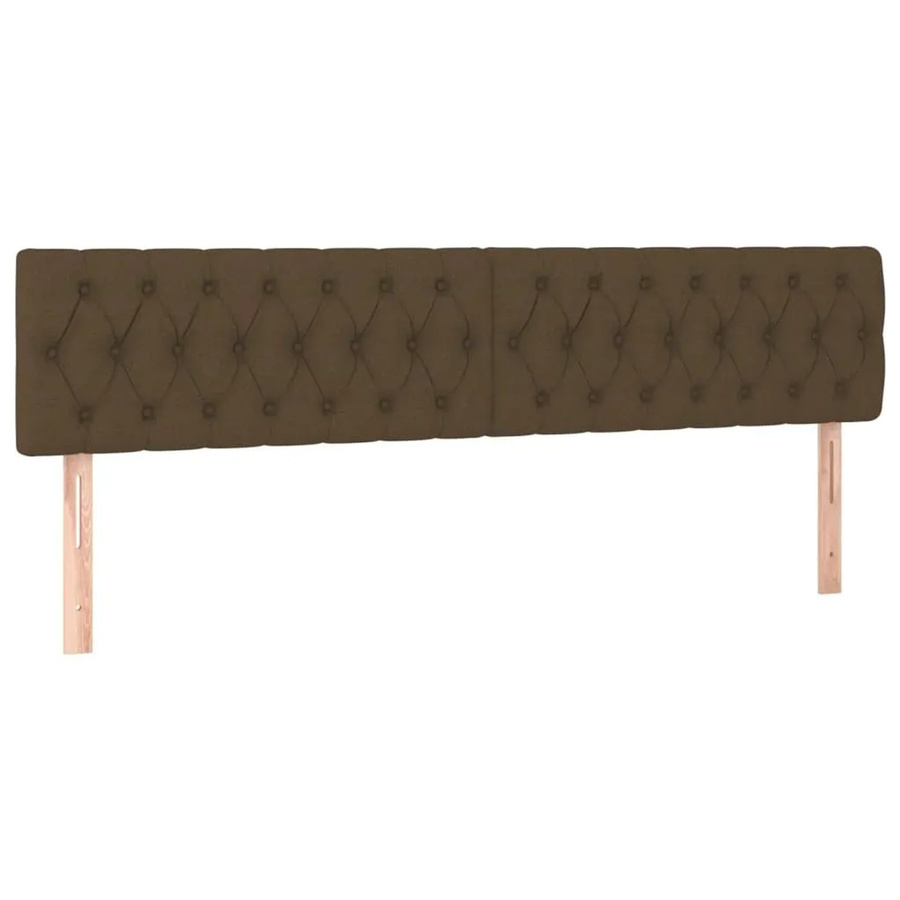 vidaXL LED Kopfteil in Dunkelbraun mit USB-Ladeanschluss und integrierter Beleuchtung, Breite: 180 cm, Tiefe: 7 cm, Höhe: 78-88 cm - Bild 2
