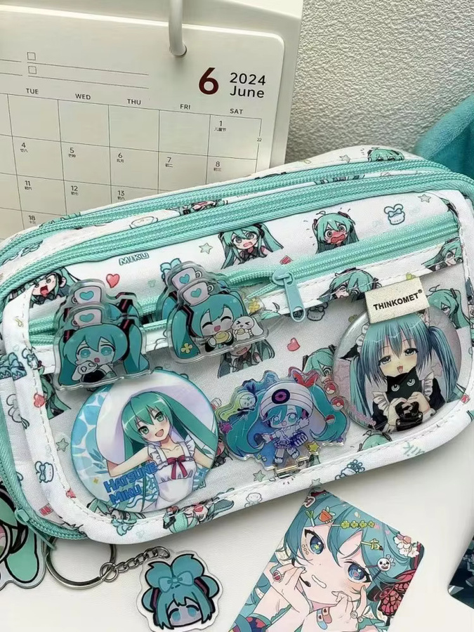 Bandai Hatsune Miku Federmäppchen mit großer Kapazität in Multicolour - Bild 7