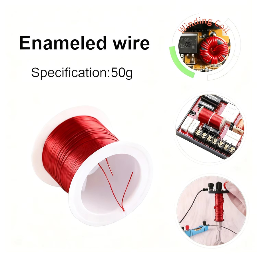 Roter emaillierter Kupferdraht für Präzisionsspulen und DIY-Elektronik, Durchmesser 0,1–1,0 mm - Bild 2
