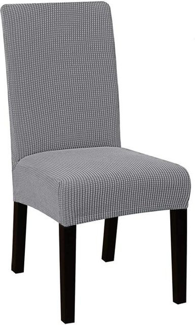 Wasserdichter Jacquard Stuhlbezug aus Stretch-Spandex für Esszimmer und Hochzeitsbankette, Farbe: Lichtgrau - Bild 1