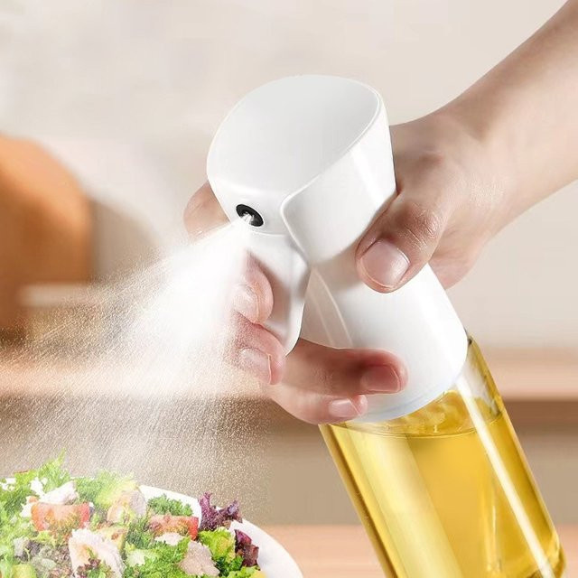 Ölsprühflasche aus Glas in Schwarz für Olivenöl, Essig und Sojasauce zum Kochen, Grillen und Backen - Bild 1