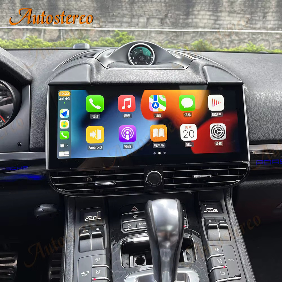 ZWNAV Android 13 Auto Stereo mit Carplay und GPS Navigation für Porsche Cayenne 2010-2017, Multimedia Player HeadUnit Radio in Schwarz - Bild 2