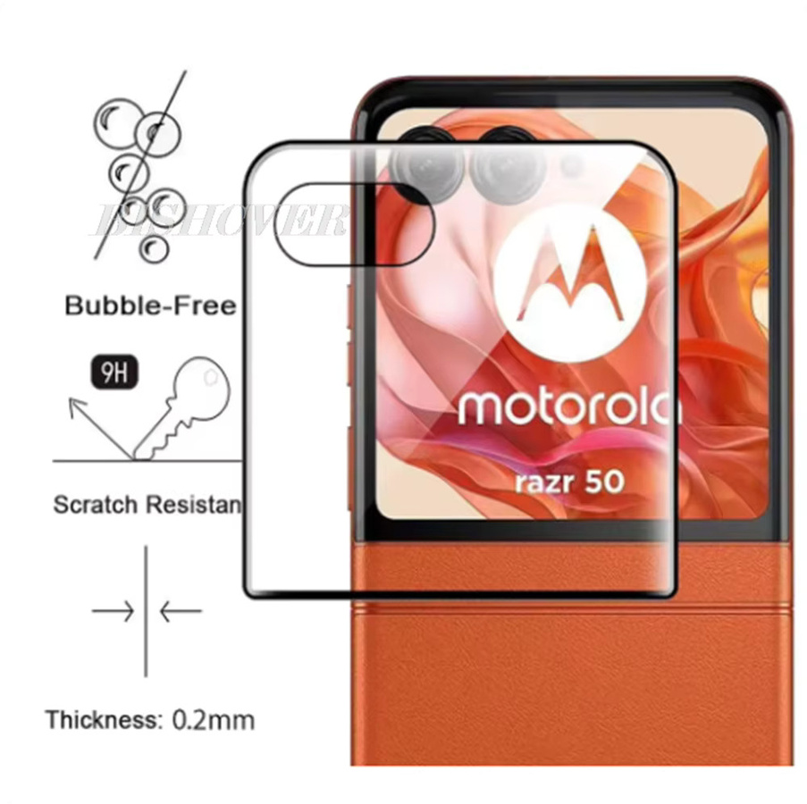 3er-Set 9D gehärtetes Glas Schutzfolie für Motorola Razr 60 Ultra, Razr 60 Pro, Razr 50 und Razr Plus, transparent - Bild 3