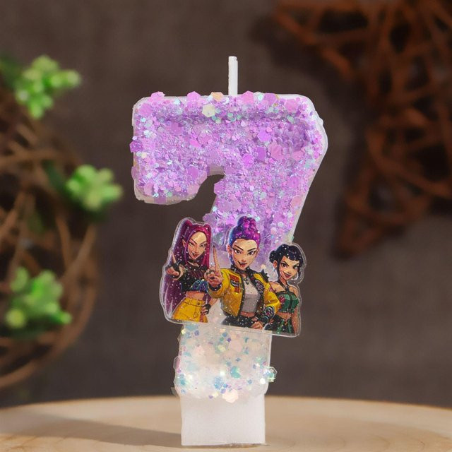Yiran toy 1 Kpop Dämonenjäger Kerzen für Geburtstag und Babyparty, Zahlen 0-9 aus PVC - Bild 1