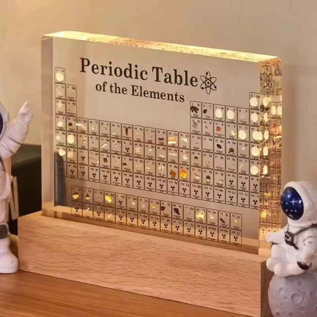 MDH Periodensystem Aufsteller aus Acryl in Transparent als wissenschaftliche Raumdekoration für deinen Schreibtisch - Bild 1