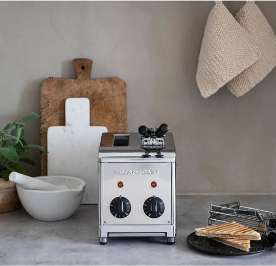 Milantoast Sandwichtoaster aus Edelstahl in Silber - Bild 1