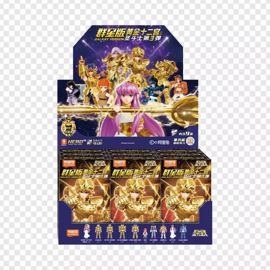 Blokees Saint Seiya Stars Edition Generation 3 Gold Saints Athena Cancer Aries Taurus Actionfiguren, Gold - Bild 4