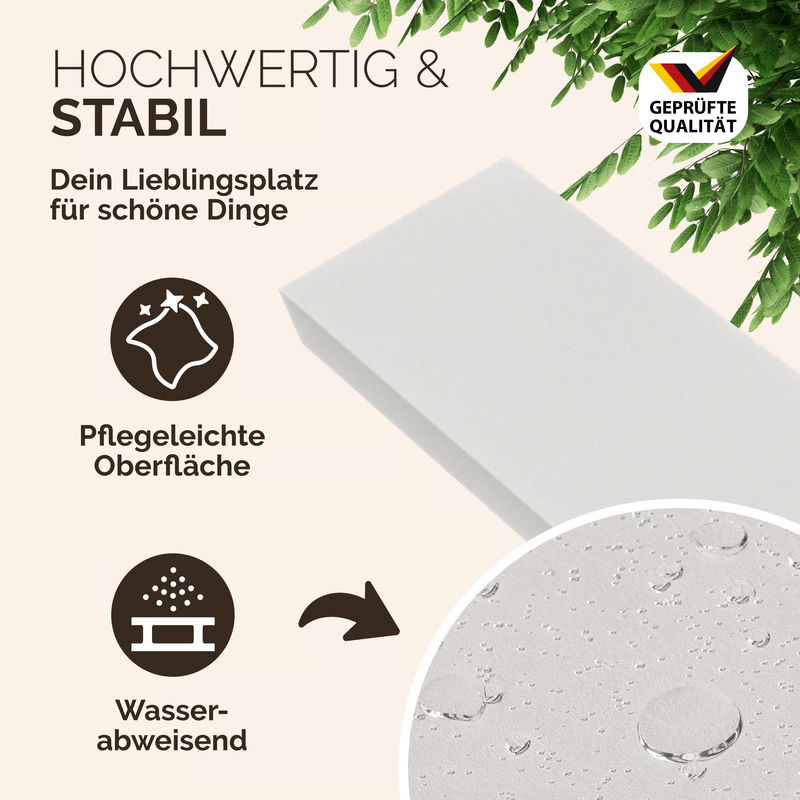 CASARIA Wandregal Schweberegal aus MDF in Weiß mit Halterung - Bild 3