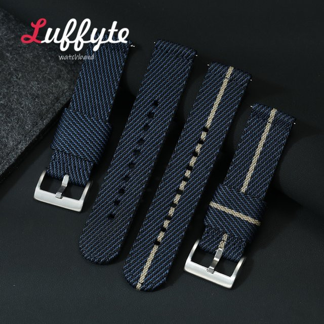 luffyte Uhrenarmband Nylon, 20 mm, 22 mm, Unisex - Bild 1