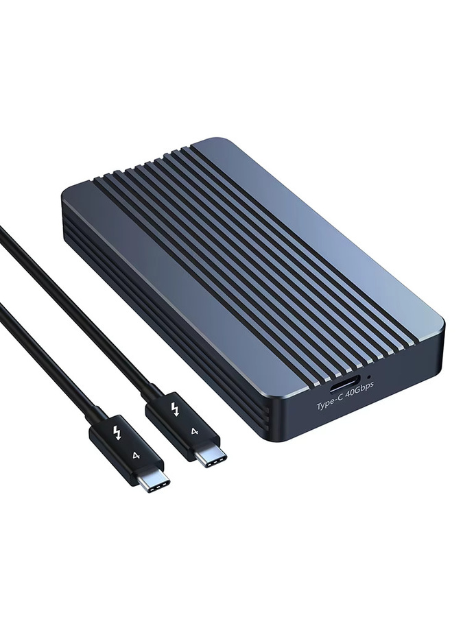 Acasis USB 4.0 NVMe M.2 SSD-Gehäuse mit 40Gbps, Aluminium externes Gehäuse kompatibel mit Thunderbolt und USB-C - Bild 6