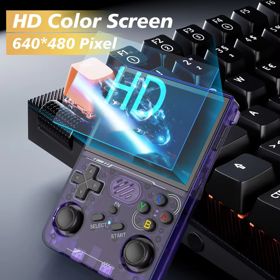 ZUIDID Retro R36S Handheld-Videospielkonsole mit 3,5 Zoll IPS-Bildschirm, 128GB Speicher, Wi-Fi und Linux-System in Grün - Bild 4