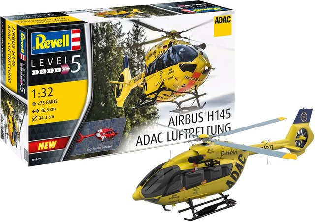 Revell Airbus H145 ADAC/REGA Luftrettung Helikopter Bausatz, 1:32, ab 14 Jahren - Bild 2