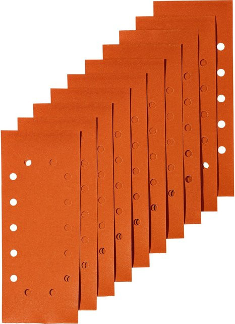 LUX-TOOLS Schleifstreifen Classic für Exzenterschleifer, Körnung K120, Gelocht, B: 11,5 cm, H: 28 cm - Bild 1