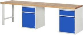 Rau Werkbank 7502A8 in Multicolour mit 2 Schubladen und 2 Türen, B/T/H: 300 x 70 x 84 cm - Bild 1