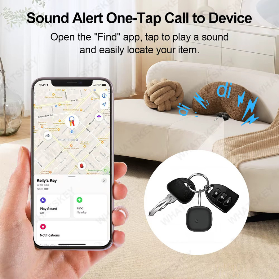 Peocke Intelligenter Standort-Tracker für Android-Geräte Kompatibel mit Google Find My Device App Schlüsselfinder in Schwarz - Bild 3