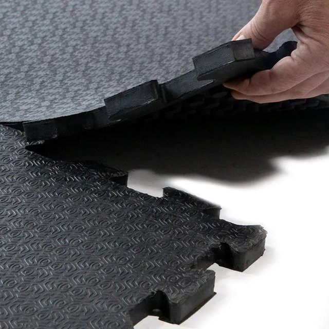 Lagama Stallmatte aus Gummi mit floralem Design in Schwarz, B/T: 120 x 80 cm - Bild 1