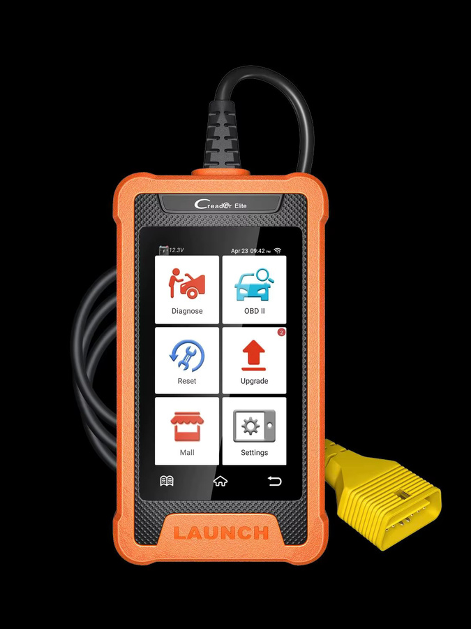 LAUNCH X431 Creader Elite Diagnosegerät für AUDI mit Vollsystem-Diagnose, OBD2 Scanner und bidirektionaler ECU-Codierung in Rot und Orange - Bild 6