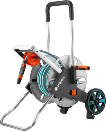 Gardena Aqua Roll M Schlauchwagen Set Multicolor mit 30 m Schlauch und Zubehör