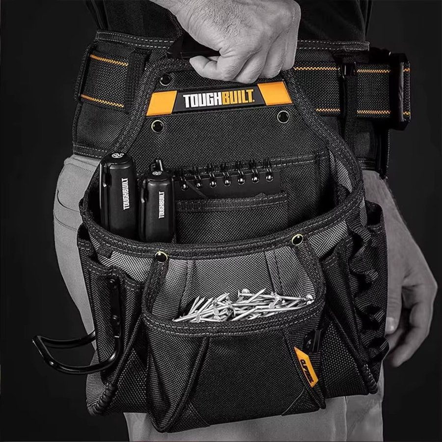 TOUGHBUILT ClipTech Contractor Pouch TB-CT-01 Robuste 6-lagige Werkzeugtasche mit Ständer für Elektriker und Tischler - Bild 3