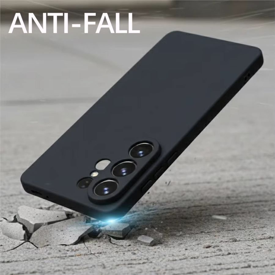 Stoßfeste Silikonhülle für Samsung Galaxy S26, S26+ und S26 Ultra in Schwarz, matte Weichhülle - Bild 3
