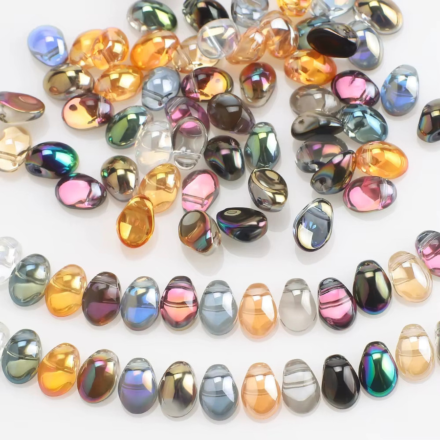 YUANZHIRUN Glas-Halbmond-Anhänger, Kristall, Bunt, 6x8mm - Bild 4