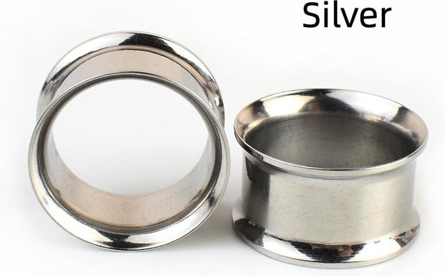JIAPEIJIA Ohrstöpsel, Edelstahl, Silber, Unisex - Bild 1