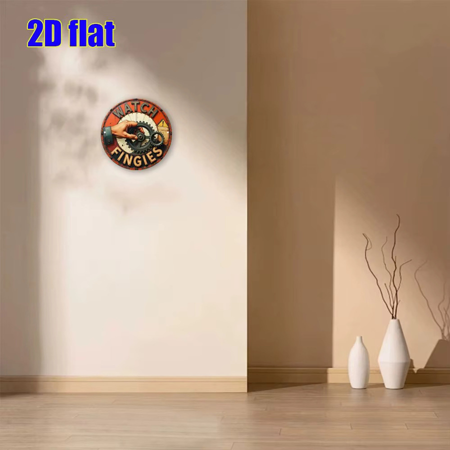 Rundes Aluminium-Warnschild von CIFBUY mit der Aufschrift Vorsicht vor den Fingern, Durchmesser: 19,81 cm - Bild 5