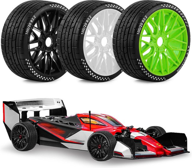 Meep RC-Reifen, 4-teiliges Set, 1:7, 17mm Hex On-Road-Räder - Bild 1