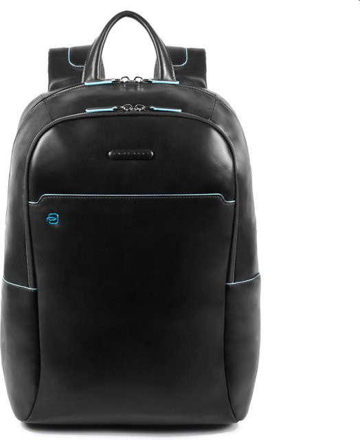 Piquadro Blue Square Großer Laptoprucksack mit 15,6 Zoll Notebookfach in Schwarz - Bild 1