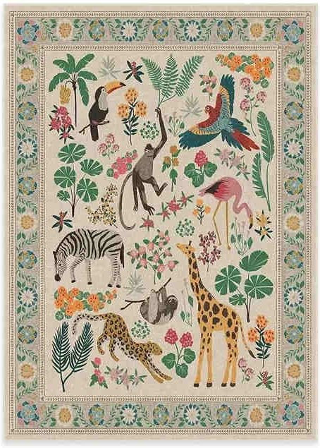 BC-Warm Home Orientalscher Teppich im marokkanisch-türkischen Stil, rutschfeste Fußmatte für Küche, Garten oder Badezimmer, Multicolour, B/T: 60 x 40 cm - Bild 1