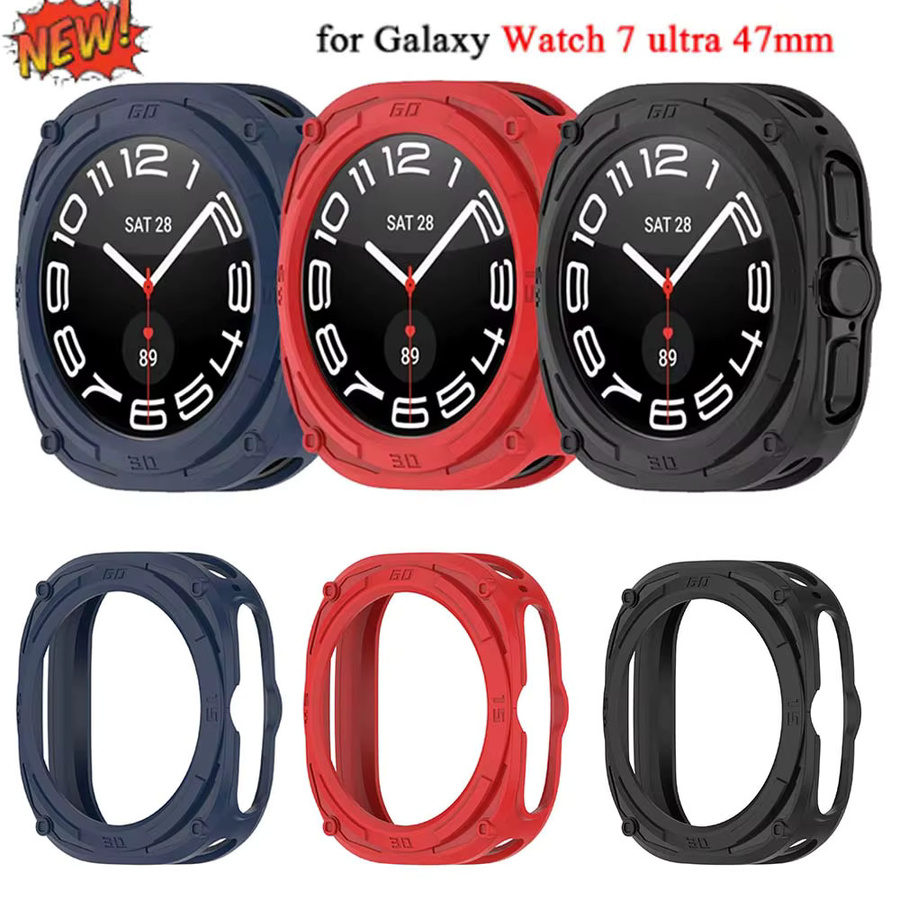 Samsung Galaxy Watch Ultra Schutzhülle, 47mm, Schwarz, TPU-Rahmen - Bild 2