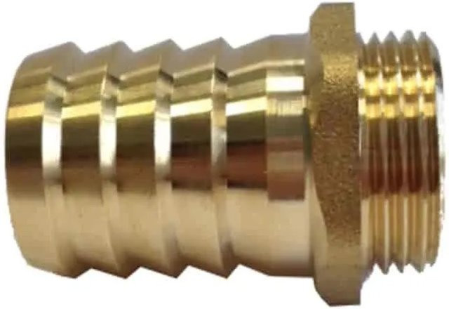 Klasebo Schlauchstutzen aus Messing 3/4 AG 25 mm in Gold - Bild 1