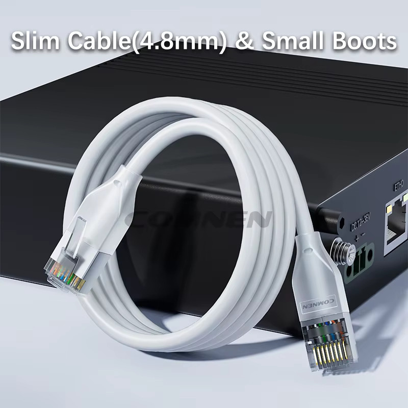 COMNEN 24er-Pack Cat6a FTP geschirmte Ethernet LAN Patchkabel in Weiß für Server und Switches - Bild 4