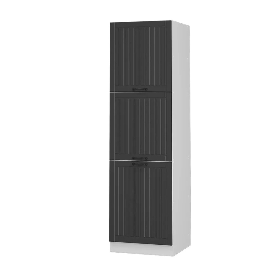 Vicco Herdumbauschrank Fame-Line Landhaus Küchenschrank in Weiß und Dunkelgrau mit Breite: 60 cm - Bild 3