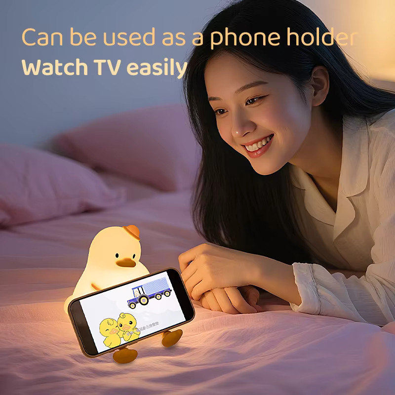 GGBEE Ente Silikon Nachtlicht LED Tischlampe für Kinderzimmer und Schlafzimmer - Bild 3