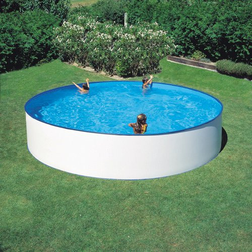 Mr. GARDENER Rundpool mit Stahlwand in Weiß, Durchmesser: 450 cm, Höhe: 90 cm - Bild 1