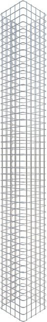 Gabiona Gabionen-Säule eckig in Silber, H x B x T: 230 x 27 x 27 cm - Bild 1