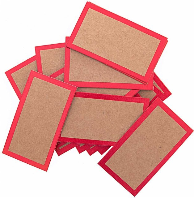Rico Design Paper Poetry Papierkärtchen mit Hot Foil in Kraftpapier-Rot, 24 Stück, B: 7 cm x H: 4 cm - Bild 1