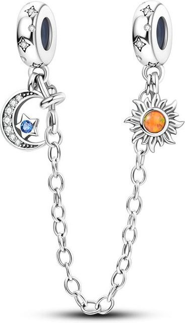 Silberclips 925 Silber, Sterne Mond Sonne Gänseblümchen, Damen - Bild 1