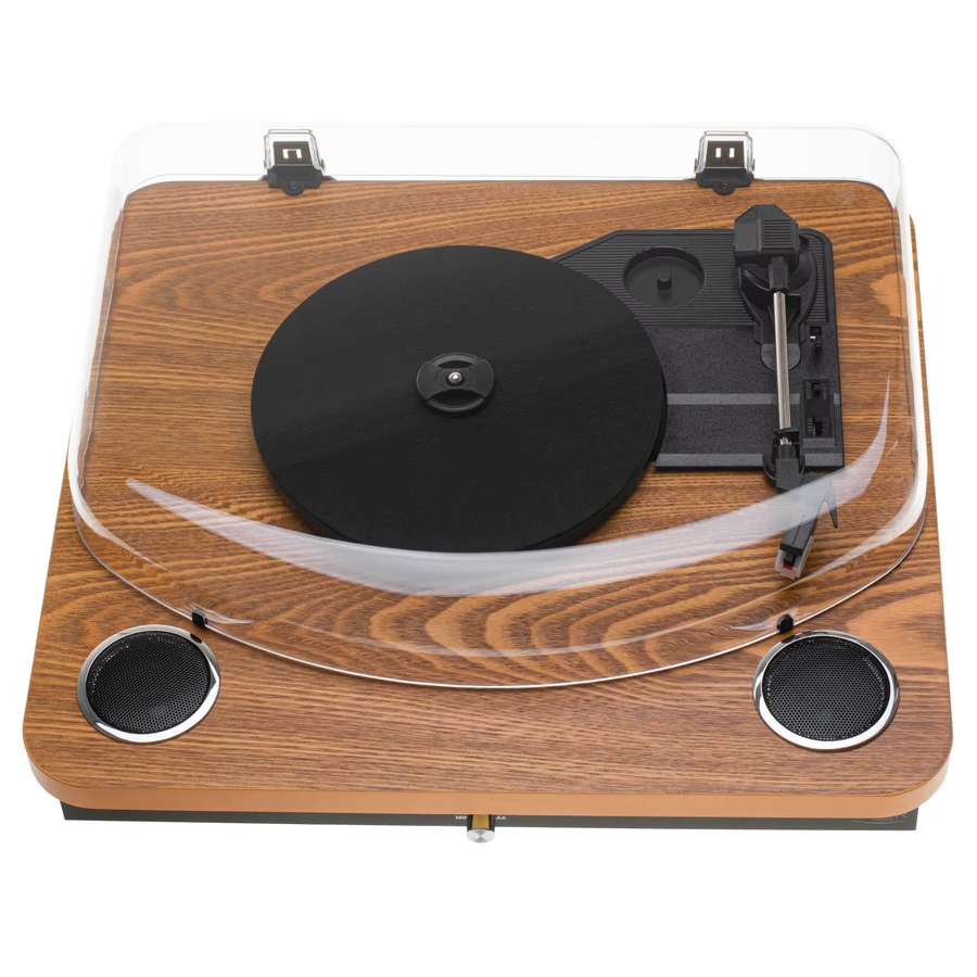 Adler Bluetooth und USB Plattenspieler in Braun mit Keramik-Inlay und RCA-Audioausgang für 7, 10 und 12 Zoll Schallplatten - Bild 3