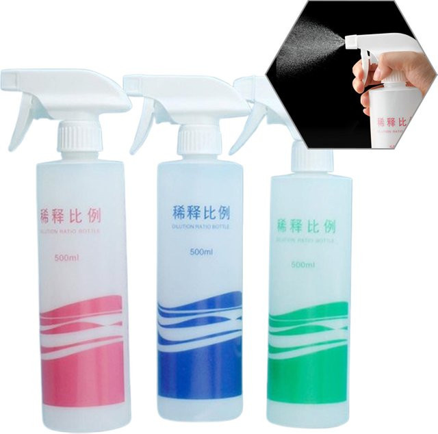 KOQZM Sprühflasche mit Proportional Skala für Konzentrat und Verdünnung, 500 ml, Grün, Kunststoff - Bild 1