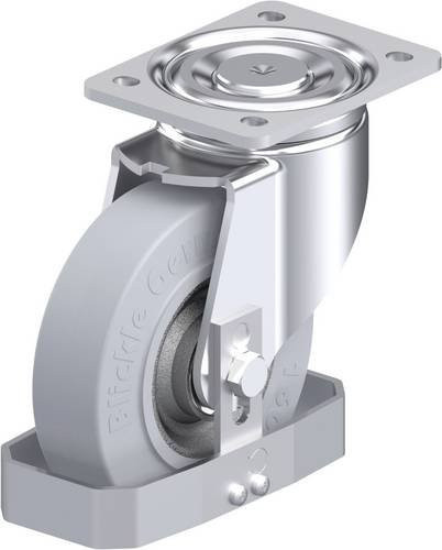 Blickle Stahlblech-Lenkrolle LH-SE 160K-SG-FS in Silber, Rad-Durchmesser: 160 mm, Tragfähigkeit: 450 kg - Bild 1