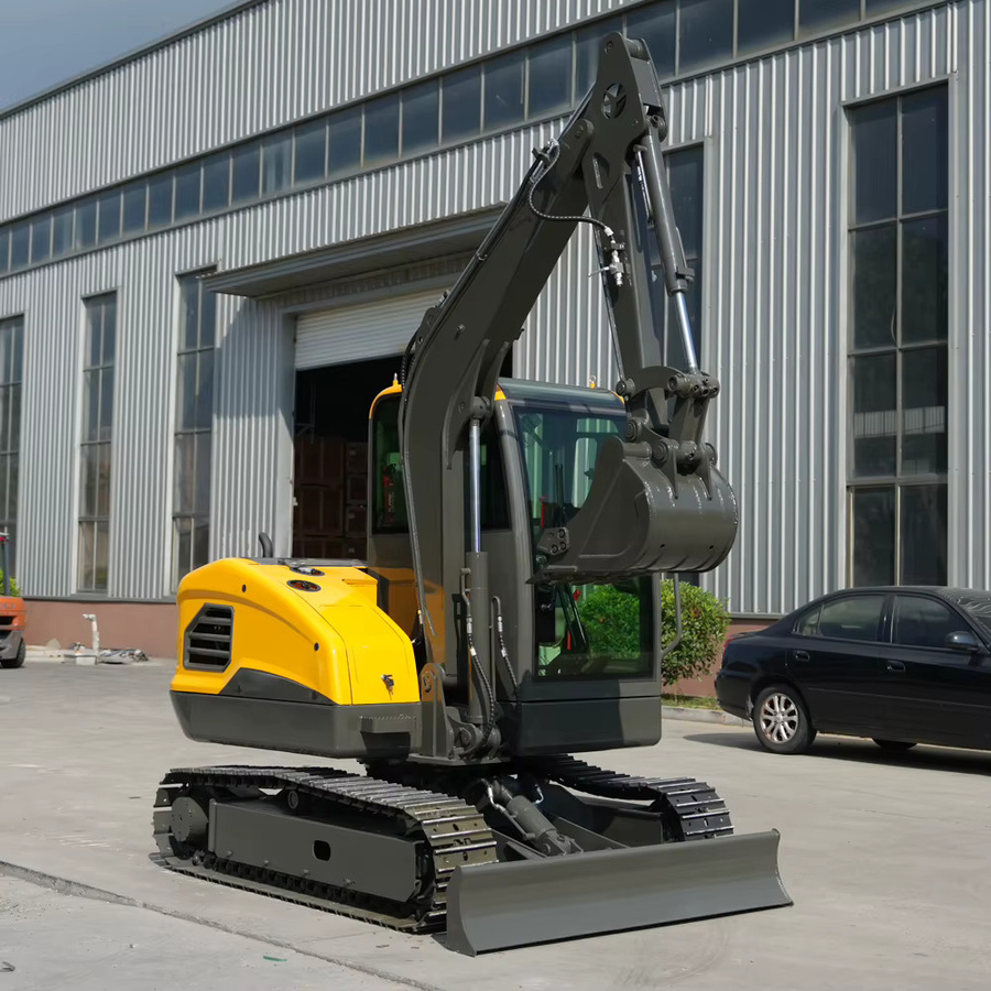 Kubota Diesel Minibagger mit EPA-Motor in Gelb, Crawler Micro Digger für den landwirtschaftlichen Einsatz - Bild 2