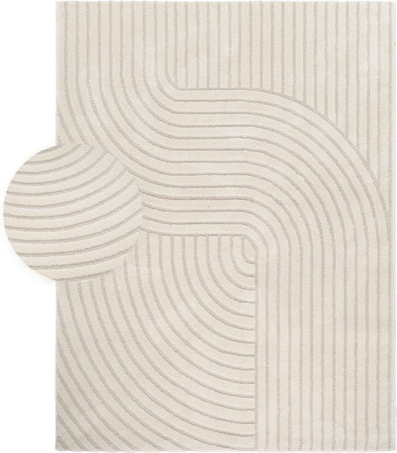 Moderner Teppich Aurora in Creme mit geometrischem Design, B/T: 160 x 220 cm - Bild 1