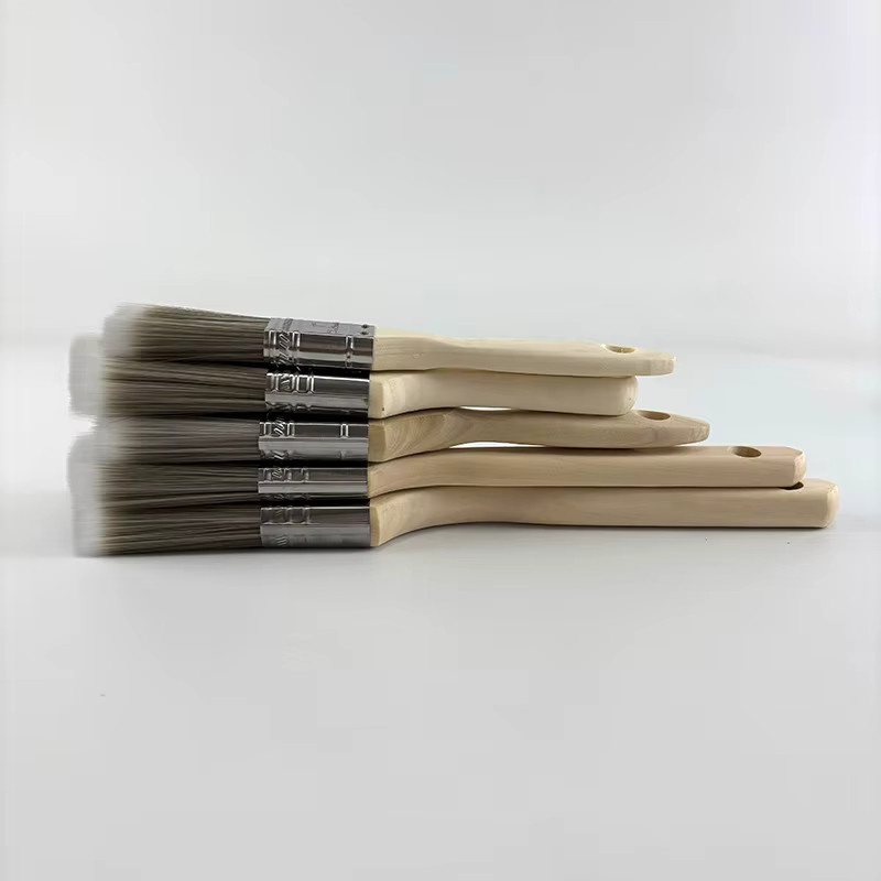 5-teiliges Nylon-Pinsel-Set mit langem Griff und abgeschrägter Kante, mehrfarbig, ideal für Outdoor, Grill, Marine und Holzbearbeitung - Bild 2