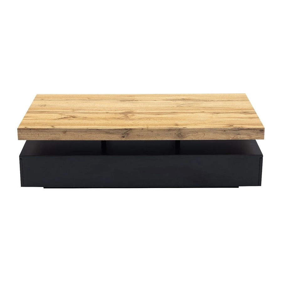 Couchtisch Felix von Vente-unique in Schwarz und Naturfarben Hell, rechteckig, Breite: 120 cm - Bild 2