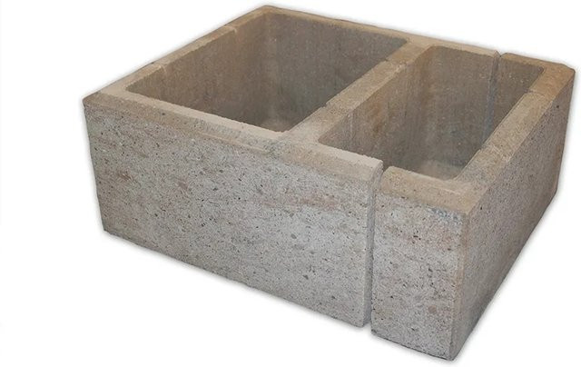 Diephaus Mauerstein Lessia Muschelkalk in Beige B/T/H: 50 x 40 x 20 cm - Bild 1