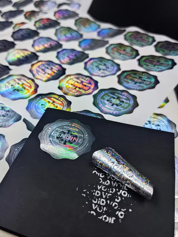 Silberne holographische Aufkleber in Blumenform zur Versiegelung und Dekoration, 200 oder 400 Stück - Bild 4